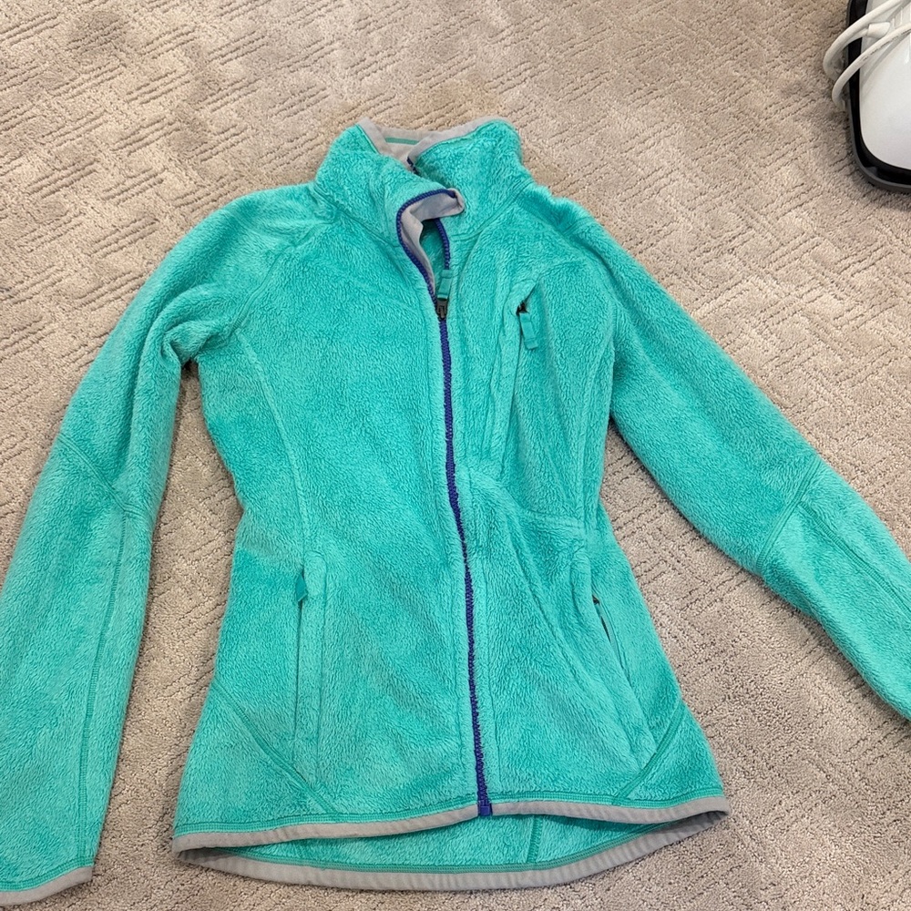 Burton AK Teal Fleece Zip-Up Jacket